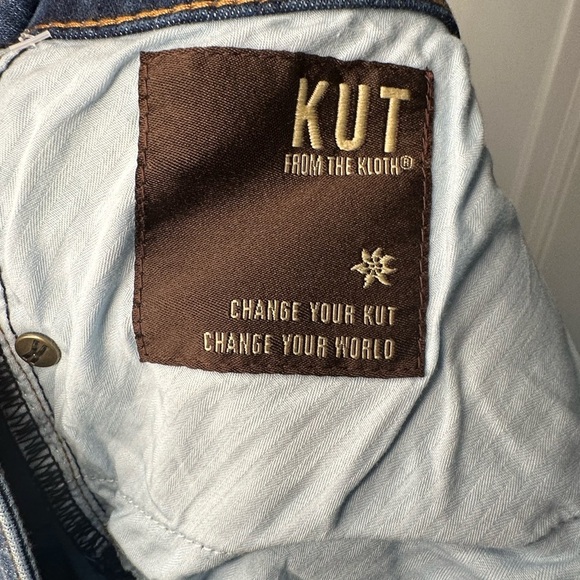 Kut from the Kloth Catherine Boyfriend Jeans Size 16W Medium indigo cuff Denim - Picture 13 of 14